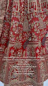 Designer Bridal <b>Lehenga</b> Choli with Heavy Embroidery and Diamond Work - Product Image 4