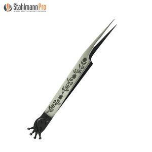 Pinces à cils en acier inoxydable de haute qualité, pointues, fines, droites, outil d'extension de cils avec offre de logo personnalisé - Product Image 5