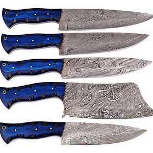 Ensemble professionnel de couteaux de chef 5 pièces en acier inoxydable ensemble de couteaux de chef faits à la main personnalisés - Product Image 1