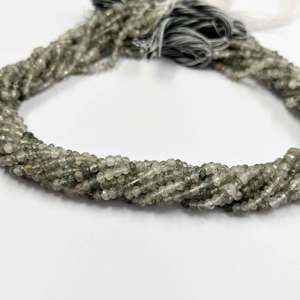 ลูกปัดหินควอตซ์สีดำธรรมชาติขนาด3.5-4มม. ลูกปัดเหลี่ยมเพชรพลอยดีไซน์สวยงามสำหรับทำเครื่องประดับขายส่ง - Product Image 2