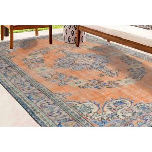 Custom Floral Oushak <b>Rug</b>: Turkish Accent <b>Rug</b>, Office Decor,<b>Chenille</b> <b>Rug</b> - Product Image 1