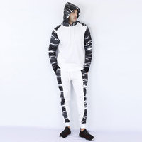 Chándal de jogging OEM personalizado para hombre, cortavientos, con capucha y cordón, de forro polar técnico, liso, de maternidad, con cordón completo, de secado rápido