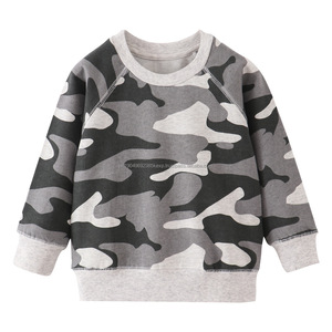 Ropa de Bebé de Camuflaje de Algodón 100% Personalizada de Alta Calidad, Sudaderas con Cuello Redondo para Niños, Sudaderas Holgadas para Niños y Niñas - Product Image 1