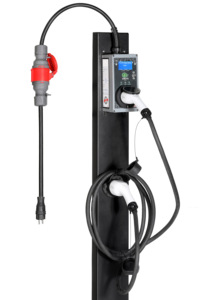 เครื่องชาร์จรถยนต์ไฟฟ้าแบบติดผนังพกพา New Onyx Raya Charge Type 2 AC ปรับได้ 3.5kW ถึง 22kW พร้อมหน้าจอควบคุม RFID และสายชาร์จ - Product Image 2