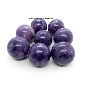 Vente en gros de boules de lépidolite en pierre de mica violette naturelle à prix d'usine artisanat de pierres précieuses semi-précieuses pour la guérison à des fins décoratives - Product Image 4