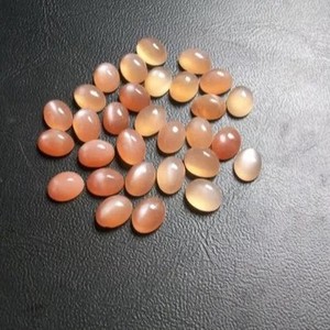 หินมูนสโตนสีพีชธรรมชาติ5มม. 6มม. 7มม. พลอยทรงรีเรียบดีไซน์ล่าสุดสำหรับการทำเครื่องประดับข้อเสนอสุดพิเศษ alibaba - Product Image 1