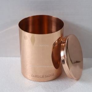 Luxury Custom Solid Brass 16 Oz Empty Candle Jars Modern Engraving Finish Casting Metal Containers for Home Decoration - Product Image 3