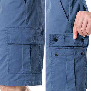 Pantalones cortos Cargo de secado rápido de estilo sólido informal para hombre con cintura elástica y bolsillos de compresión medio ajustados Fabricantes personalizados - Product Image 2