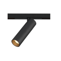 Projecteurs sur rail COB intelligents et minces de 2 mètres, 3 voies, 11 mm, magnétiques, industriels, commerciaux, réglables, texture noire, CRI élevé 92, 20W