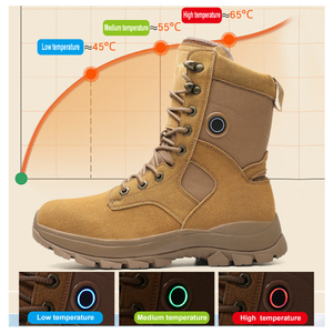 2025 nuevas botas calentadas para la nieve botas de combate tácticas para hombres y mujeres con tacos de hielo antideslizantes - Product Image 3