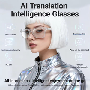 แว่นตาอัจฉริยะพร้อมผู้ช่วยเสียง AI โทรผ่านบลูทูธ เครื่องเล่นเพลง กันน้ำ IP67 ระบบควบคุมแบบสัมผัส กรอบพลาสติกไทเทเนียม - Product Image 2
