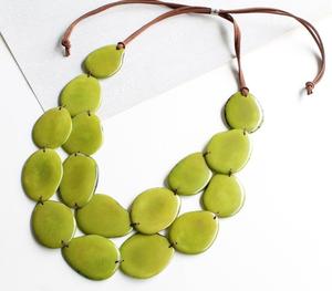 Collar de cuentas de resina de color loro para fiestas de boda compromiso fiestas de Navidad y ropa de oficina pulsera Trandy elegante - Product Image 1