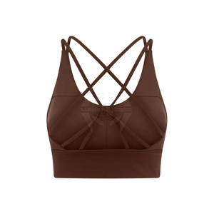 Hecho en Pakistán Mujeres Sujetador deportivo transpirable ecológico de alto soporte Spandex/Nylon Logo frontal Ropa activa - Product Image 3