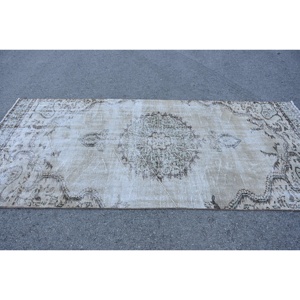 Tapis turc vintage, tapis de sol de 4,1x9,1 pieds, tapis en laine persan gris brun - Product Image 3