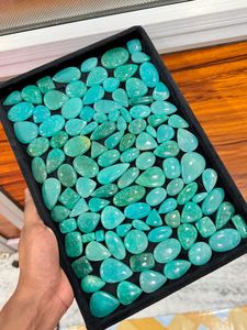 อัญมณีสีเขียวอมาโซไนต์ทรงหยดน้ำทรงรีทรงหยดน้ำตาสีเขียวธรรมชาติสำหรับทำเครื่องประดับ - Product Image 4