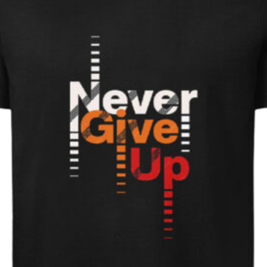 Camiseta Personalizada con Estampado Never Give Up, Camiseta Gráfica con Tipografía Motivacional, Unisex, Algodón, Informal, Ropa de Calle, Logotipo Personalizado OEM, Privado - Product Image 4