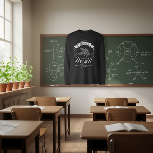 T-shirt à manches longues Gregor Mendel's Hybrid Peas, parodie de biologie et de génétique - Product Image 3