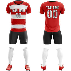 Camiseta roja de fútbol de nuevo diseño de la mejor calidad, OEM conjunto completo de equipo de fútbol, camiseta de nuevo diseño - Product Image 3