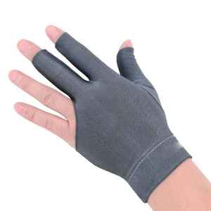 Oem Odm Wholesale Best <b>Billiard</b> Pooling Cue Cut <b>Snooker</b> Table Game Player <b>Gloves</b> With 3 Fingers gray color - Product Image 2