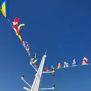 Bandera Trapezoidal Larga Promocional, Negra por Arriba y Blanca por Abajo, Número <span class=keywords><strong>6</strong></span>, Banderas Impresas, Bandera de Señalización Internacional - Product Image 3