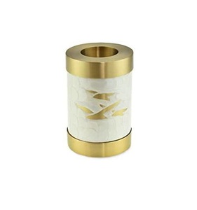 Urna de luz de té con estampado de pata de Mascota de latón, urna de cremación de Metal de recuerdo negro plateado para cenizas de mascotas, urna funeraria - Product Image 5