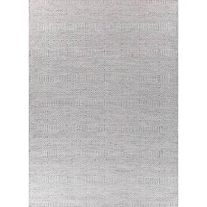 พรมขนสัตว์ทำมือ Abrash สีเทา-ดำ ลายเรขาคณิตแบบทอเรียบ สำหรับบ้าน รูปทรงสี่เหลี่ยมผืนผ้า ทางเดิน ADWP-13041 พรมข้างเตียง - Product Image 1