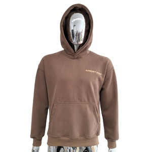 Personalizado OEM DTG estampado gráfico de gran tamaño de peso pesado sudaderas con capucha de manga hinchada Boxy Fit Hoody sin bolsillo sin cordón recortado Sudadera con capucha - Product Image 1