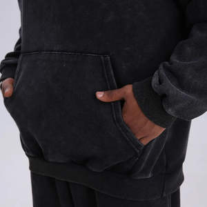 Nueva sudadera de mezcla de algodón para hombre, jersey de gran tamaño con ropa de calle bordada, sudadera ajustada Lisa personalizada para hombre - Product Image 5