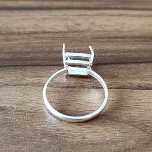 Anillo Rectangular de Plata de Ley 925, Nuevo Modelo 2025, para Manualidades, Base para Engaste de Piedras Preciosas, Anillo Vacío para Mujer - Product Image 4