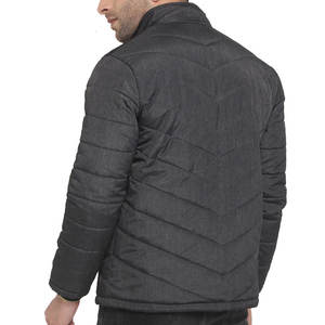 Blouson matelassé pour homme à col montant et logo frontal - Style tendance pour l'extérieur - Couleur unie - Personnalisable - Product Image 3