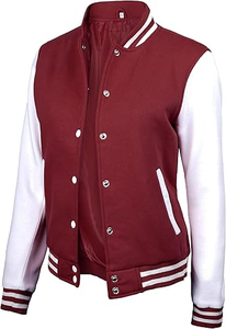 Chaqueta de lana de alta calidad para Otoño e Invierno para mujer, chaqueta universitaria corta a cuadros de manga larga, chaqueta Bomber informal para mujer - Product Image 6