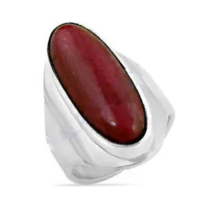 แหวนแฟชั่นสำหรับผู้หญิง ประดับพลอยรูปไข่สีแดงเจียระไนแบบเจ้าหญิง ชุบโรเดียมสีโรสโกลด์ - ทันสมัย - Product Image 2