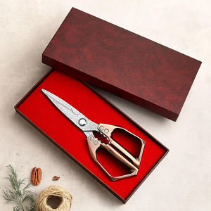 Vente en gros de nouveaux ciseaux de cuisine en acier damas multifonctionnels 110 couches avec boîte-cadeau fabriqués au Pakistan - Product Image 6