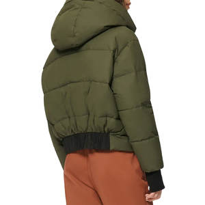 Venta al por mayor personalizado mujeres Puffer chaquetas Casual a prueba de viento Puffer abajo chaqueta personalizada transpirable diseño acolchado Zip Up chaquetas de las mujeres - Product Image 5