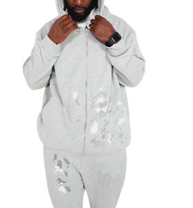 Sweat-shirt en coton lourd, peinture en aérosol, sweat-shirts délavés, vente en gros, surdimensionné, 360 grammes, lavage pour hommes, sweat-shirts unisexes - Product Image 3