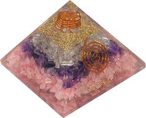 Newstar Agate Feng Shui Décoration de la maison Orgone Quartz de l'Inde Pyramide avec Rose Gemstone Buy IN;7903232 World Wide Hand Made. - Product Image 4