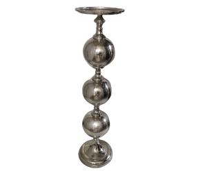 Portavelas de metal de 41 pulgadas de alto con 3 bolas de madera para decoración de jardín y entrada de Navidad - Product Image 3