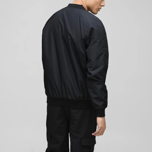 OEM High Street Style Men <b>Polyester</b> <b>Fabric</b> Pain Dyed Varsity Jacket Pus Size Half Zipper Collar Thickened Warm Baseball Jacket - Product Image 3