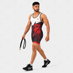 <b>Men</b> <b>Wrestling</b> <b>Singlet</b> Compression Fit Stretch Sports Uniform Moisture Wicking Breathable Quick Dry Training Wear Custom Team - Product Image 3
