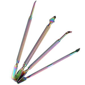 Poussoir à cuticules Prix compétitif Ensemble arc-en-ciel multicolore de haute qualité en acier inoxydable dissolvant de gel multicolore Pousse-ongles - Product Image 1