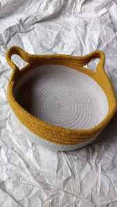 Panier rond multifonctionnel en corde de coton tressée, écologique et moderne - Product Image 2