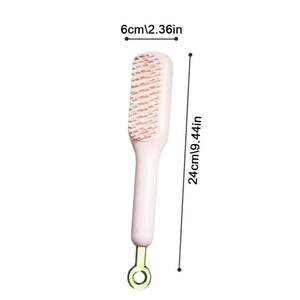 <span class=keywords><strong>Brosse</strong></span> à <span class=keywords><strong>Cheveux</strong></span> Auto-Nettoyante Antistatique avec Peigne Rétractable Nettoyage Instantané du Cuir Chevelu Fonction de Rotation et Soulèvement Manche en Plastique pour Usage Domestique - Product Image 6