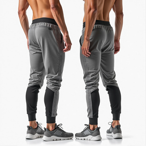 Pantalones Deportivos Transpirables de Secado Rápido para Hombre, Pantalones Jogger de Poliéster/Algodón con Diseño Sólido, Ropa de Gimnasio - Product Image 4
