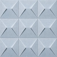 Panneau acoustique en fibre de polyester, motif triangulaire 3D, panneau acoustique en PET, panneau mural absorbant le son, Kusdesign