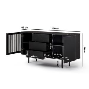 Armoire latérale ovale de salon au design moderne Armoire latérale de meubles Armoire de rangement en placage de bois - Product Image 5