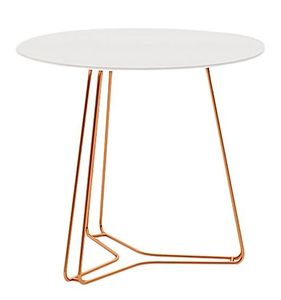 Tables imbriquées en fer contemporain dans plusieurs revêtements de couleur avec option de dessus en verre et marbre disponible en taille et finitions personnalisées. - Product Image 1
