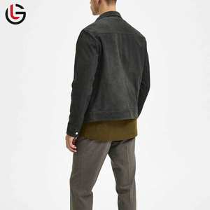 Veste en cuir suédé pour homme OEM, col montant en toile, nouvelle mode, hiver, haute qualité, respirante - Product Image 4