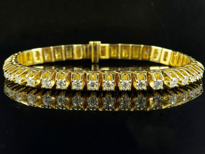 Elegante pulsera de tenis de diamante de moissanita de corte redondo de moda en plata de ley para joyería de regalo - Product Image 5