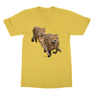 Camiseta Clásica para Adultos Cheetah Brothers con Patrón Sólido, Ligera, de Jersey de Algodón/Fibra de Bambú, Estilo Urbano, 220 Gramos de Peso de Tela - Product Image 3