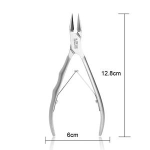 Pince à cuticules professionnelle de haute qualité 17mm Vietnam avec lame incurvée pleine mâchoire en acier inoxydable Design poignée ondulée pour les doigts - Product Image 5